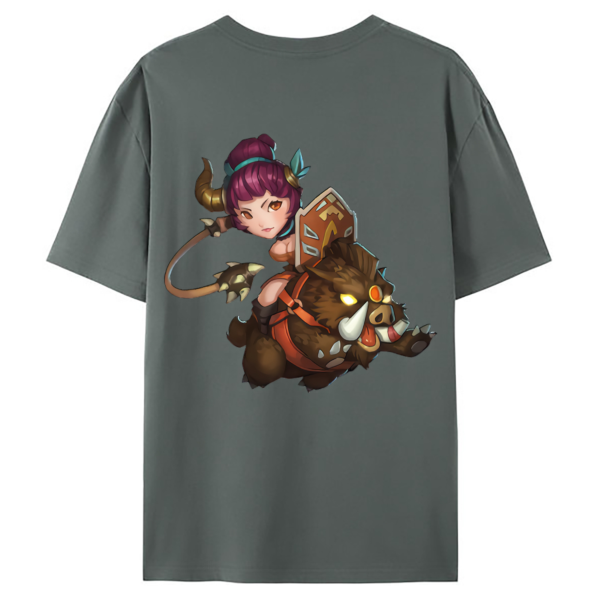 （画像用） リーグ・オブ・レジェンド League of Legends LOL 綿100％ メンズ半袖Tシャツ（バックプリント） 通気性